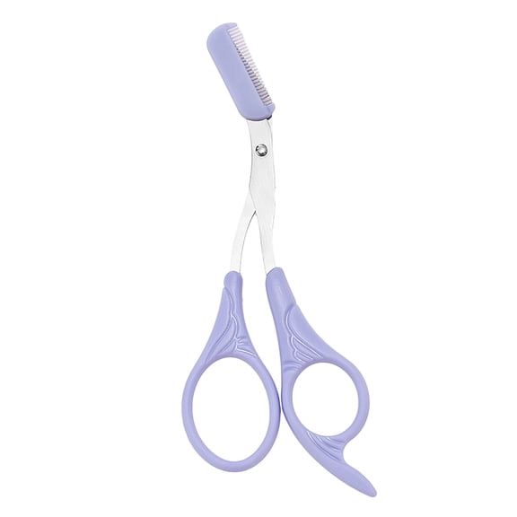 Eyebrow Trimming Scissors with Combs, Eyebrow Trimmers, Safe Eyebrow Trimming Tool, Beard Trimmer, Easy to Operate for Beginners, Makeup Artist Recommended Eyebrow Scissors, D