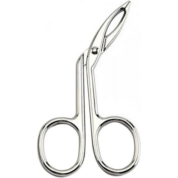 Eyebrow Tweezer, Scissor Shaped Eyebrow Tweezers Nose Hair Remover Flat Tip Eyebrow Clip Groomer Trimmer, Hair Plucker Scissors Shaped Bend Tip Tweezer