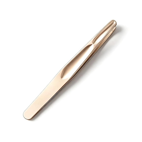 Eyebrow Tweezers, Precision Tweezers, Men's mustache High-precision beard clipper, Stainless Steel for Plucking Chin Facial Hair - Golden