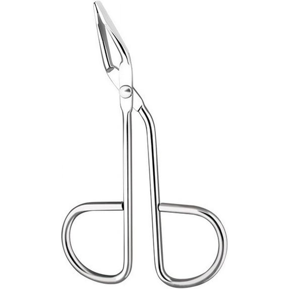 Eyebrow Tweezers Women Stainless Professional Scissors Handle Slant Tip Flat eezers Hair Pluckers Brow Pliers Clip Shaping Crafting Care Beauty Tools for Women and Men, Straight Hairgripping (Sliver)