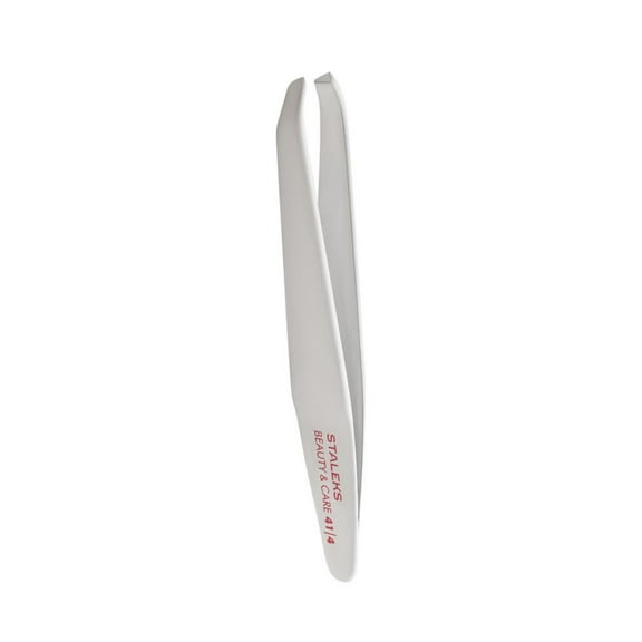 Eyebrow tweezers BEAUTY & CARE 41 TYPE 4 (slant), white colour)- TBC-41/4