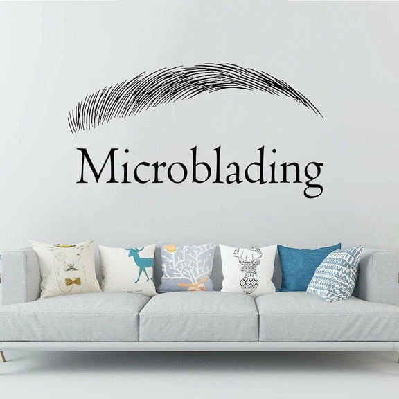 Eyebrowe Design Wall Sticker Eyelash Maker Vinyl Wall Decal Beauty Store Decor Eyebrow Removable Window Wall Sticker 57x30cm