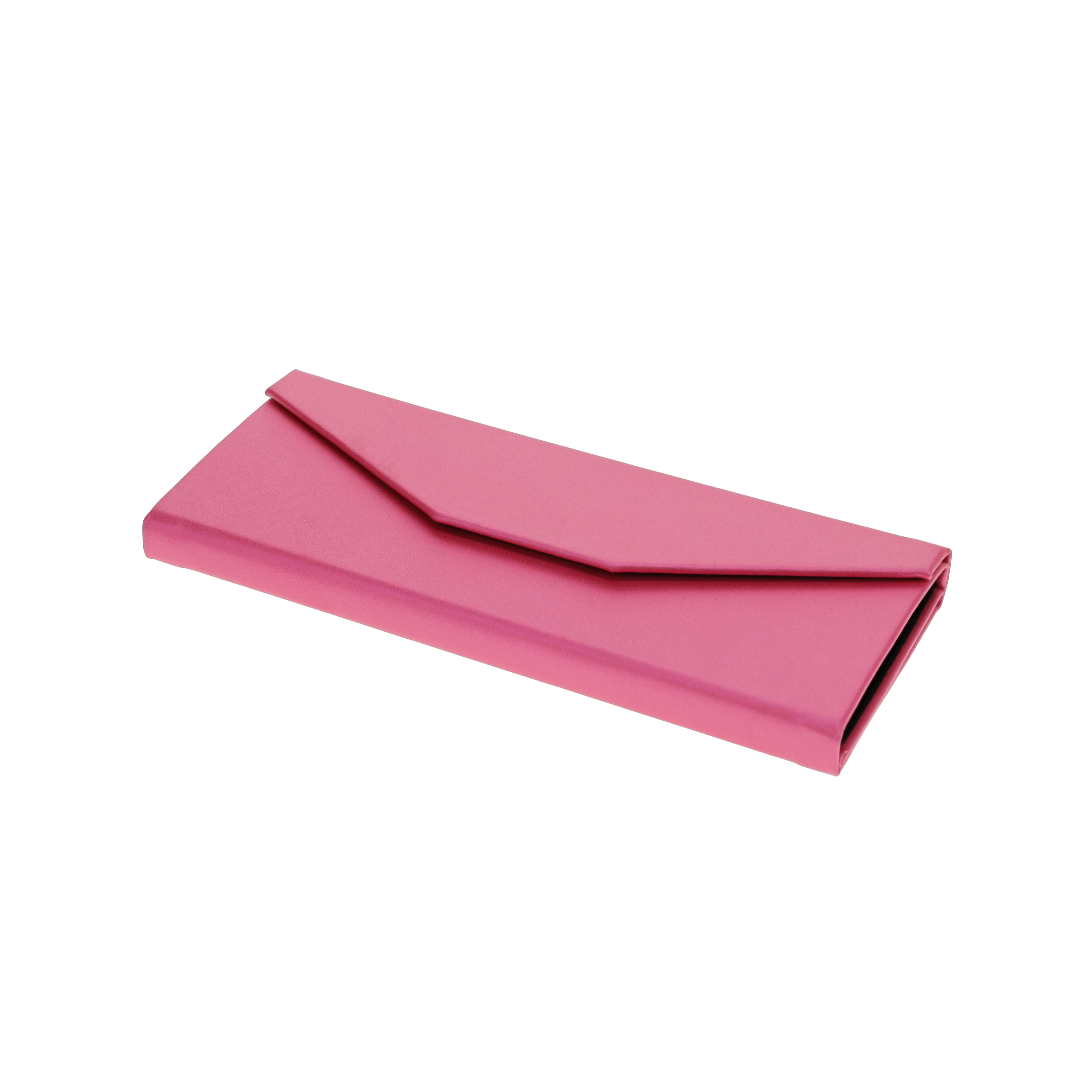 Eyecessories Trifold Medium Pink Eyeglass Case, Unisex, 1 Count
