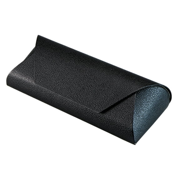 Eyeglass Case Hard Shell, Portable Sunglass Case, fashionable PU Leather Eyeglass Case, Lightweight(black)