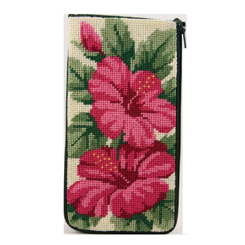 Eyeglass Case Hibiscus Needlepoint Kit