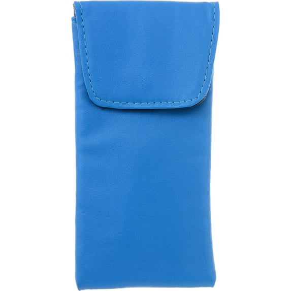 Eyeglass Case Top Closure, Slip In Eyeglass Case Soft Faux Leather Fits Large Glasses, Women Men