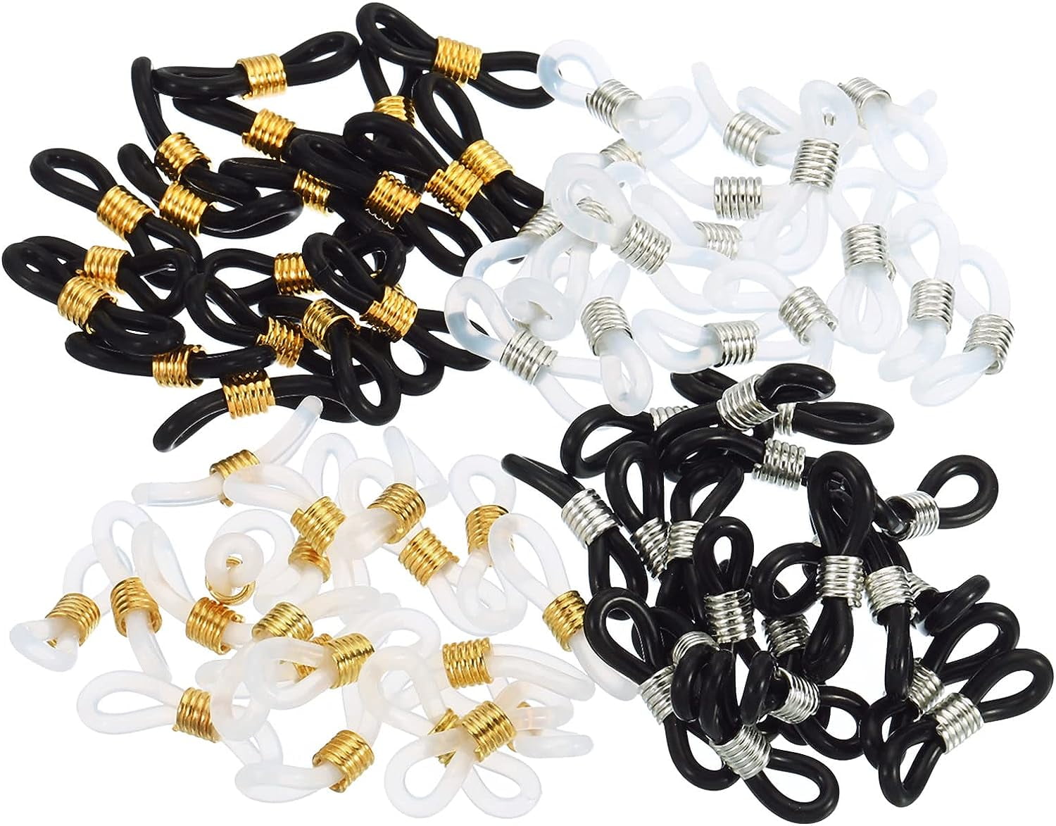 Eyeglass Chain Connector Retainer Assorted, 80 Pack Adjustable Anti