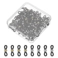 thumbnail image 1 of Eyeglass Chain End, 120 Pcs Round Eyeglass Chain Connector with Medium Box for Eyeglass Holder, Black Silver/Gold, 1 of 7