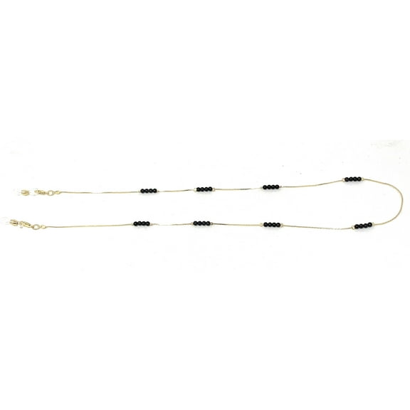 Eyeglass Chain Strap Women Sunglasses Holder Necklace Fashion Gold Beads 27"