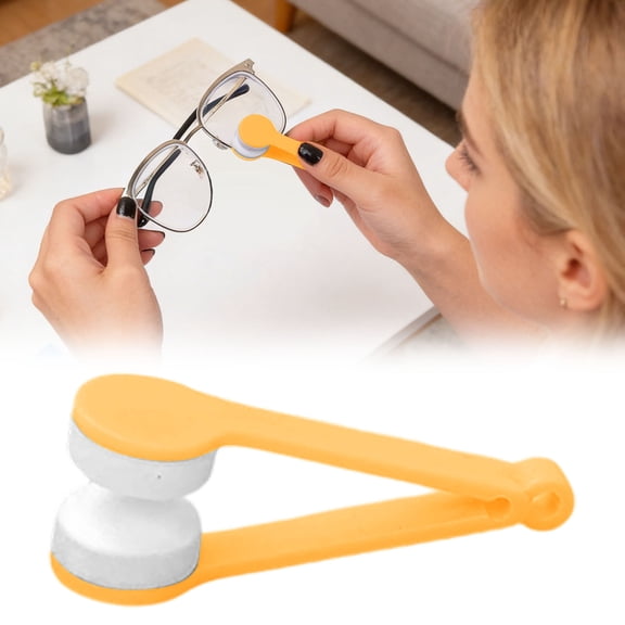 Eyeglass Cleaner Clip Portable Microfiber Lens Cleaning Pliers Reusable Scratch-Free Optical Lens Care Tool for Travel Office Daily Use