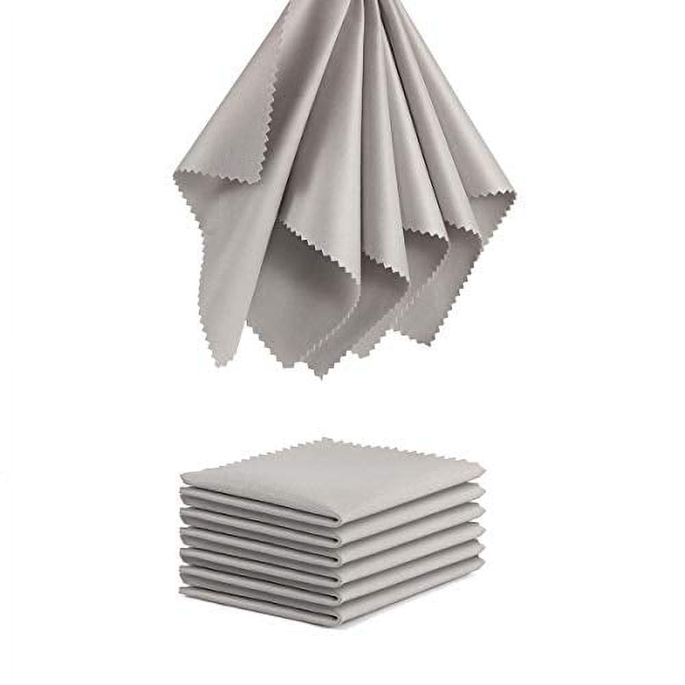 Eyeglass Cleaning Cloth Glasses .. Cleaner 12Pack Microfiber Lens .. Cleaner Eyewear Sunglass Wipes .. for Glass Jewelry Screen .. Camera Lint Free Thick .. 5x6 Inch (Gray, 12 .. Count (Pack of 1))