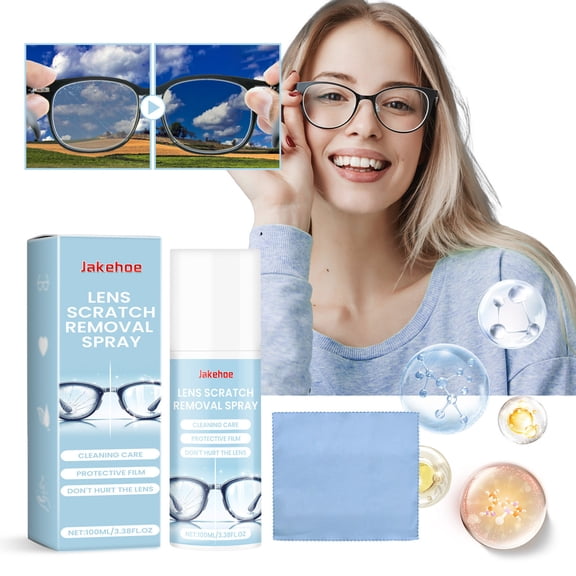 Eyeglass Cleaning Solution for Lens Maintenance Fast-Acting Scratch Repair Spray Restores Clear Vision Improves Gloss Extends Lens Life Effective Eyeglass Care Solution