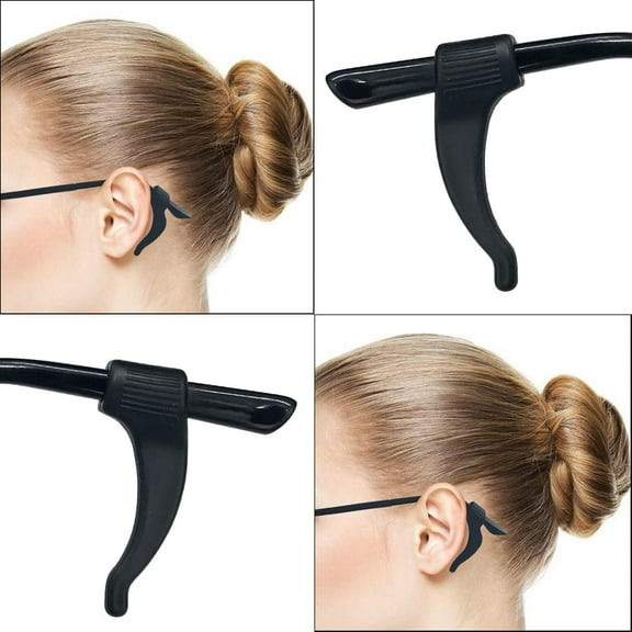 Eyeglass Ear Grip, Anti Slip Eyeglass Retainer, 12 Pairs Premium Silicone Ear Hook, Silicone Anti-slip Holder, Eyewear Retainer Hook, for Eyewear Sunglasses Spectacles Glasses,Sports Eyeglasses