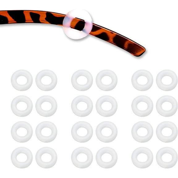 Eyeglass Ear Grips 12 Pairs Glasses Ear Cushion Soft Silicone Eyeglasses Temple Tips Sleeve Retainer, Anti-Slip Comfort Glasses Retainers for Sunglasses Reading Glasses Eyewear (Round,Clear)