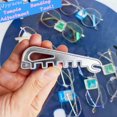 thumbnail image 1 of Eyeglass Frame Adjustment Tool - Temple Bend Repair & Straightening Kit, Glasses Maintenance Gadget for Leg Crease Correction, Durable Precision Tool, Eyewear Repair Accessory, 3.2*1in, Gray, 1 of 5