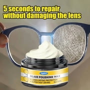 Eyeglass Lens Scratch Repair Kit - 40g Polishing Paste with Sponge Applicator for Restoring Clarity on Glasses, Sunglasses, and Optical Lenses Yellow