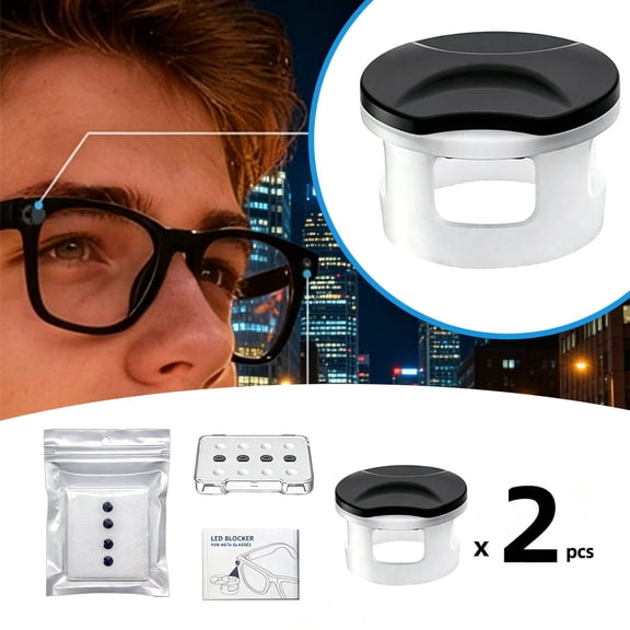 Eyeglass Light Blocking Insert, Privacy Filter Shade Cover, No Glue Glasses Frame Accessory, 2 Pack Adjustable Light Blocker For Electronic Reality Eyewear, Fits for Indoor Outdoor Social Use