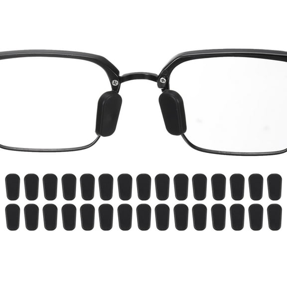 Eyeglass Nose Pads Silicone Anti-Slip Glasses Nose Grips Slip-on Glasses Nose Pads for Plastic Frames Glasses Sunglasses 15 Black