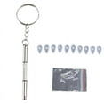 thumbnail image 1 of Eyeglass Repair Kit Glasses Screws & Micro Screwdriver 5 Pairs Of Screw-in 15mm Air Bag Glasses Nose Pad Set, 1 of 11
