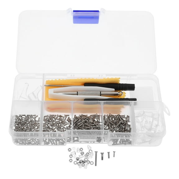 Worgeous Eyeglass Repair Kit with Screws for Glasses and Sunglasses Fixing Includes Metal Tools Portable Cloth Case Assorted Color