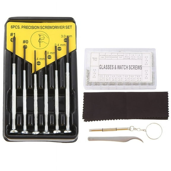 Eyeglass Repair Kit Sunglasses Repair Kit With Nose Pads Screws Screwdriver Tweezers For Watch Clock Spectacle Repair