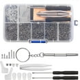thumbnail image 1 of Eyeglass Repair Kit,Topboutique Glasses Repair Kit with 500 Screws,Spectacles Glasses Repair Tool with Nose Pads,Tweezers,Cleaning Cloth,Tweezers,Screwdriver,Sunglasses Repair Tightening Tool, 1 of 9