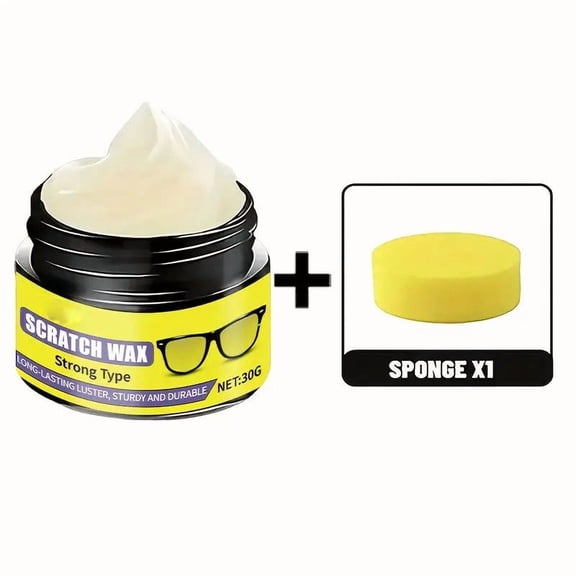 Eyeglass Scratch Remover 30g Portable Sunglasses Cleaning Cream Lens Cleaner For Eyewear Optical Restore, For Home Use, Travel Care, School Routine & 1 Sponge