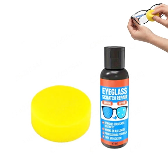 Eyeglass Scratch Remover Paste, Glasses Lens Scratch Repair Paste, Anti-Fog Screen Wax, for Eyeglasses, Sunglasses, Camera Lens, Phone, Tablet & Laptop Screens