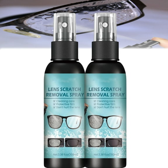 Eyeglass Scratch Remover - Professional Lens Scratch Repair Kit for Glasses & Sunglasses,Glass Grinding Polish & Cleaning Spray ,Restore Clarity to Scratched Lenses