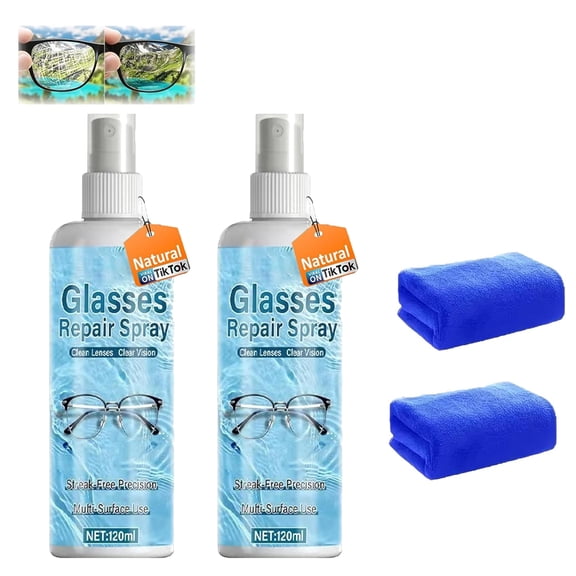 Eyeglass Scratch Remover Spray – Lens Scratch Remover for Eyeglasses & Sunglasses, Home Minor Scratch Repair Liquid, Lens Cleaning & Restoration Spray for Clearer Vision