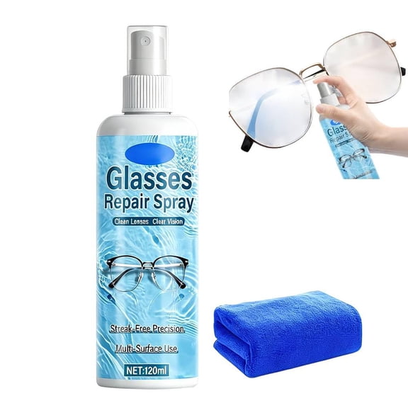 Eyeglass Scratch Remover Spray, Minor Lens Repair Cleaner Liquid for Glasses, Sunglasses, Camera Lens, Phone and Laptop Screens
