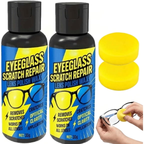 Eyeglass Scratch Remover Spray, Multipurpose Eyeglass Scratch Remover Spray,Clearer Vision Care for Spectacles Sunglasses(RL 2Pcs)