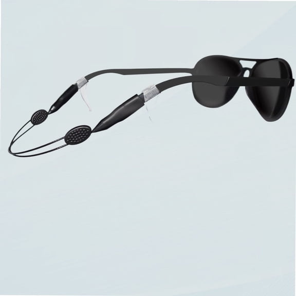 Eyeglass Straps, Floating Sunglass Straps for Men, Non-Slip Adjustable Eyeglass Straps for Sports, Tailless Comfortable Black Durable Eyeglass Straps for Women (3 Pieces)