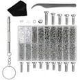 thumbnail image 1 of Eyeglass Sunglasses Repair Kit, Stainless Steel Micro Screws For Various Frames, Easy To Carry Set Including Tools For Quick Fixes, 1000 Pcs Premium Stainless Steel Kit, 1 of 5