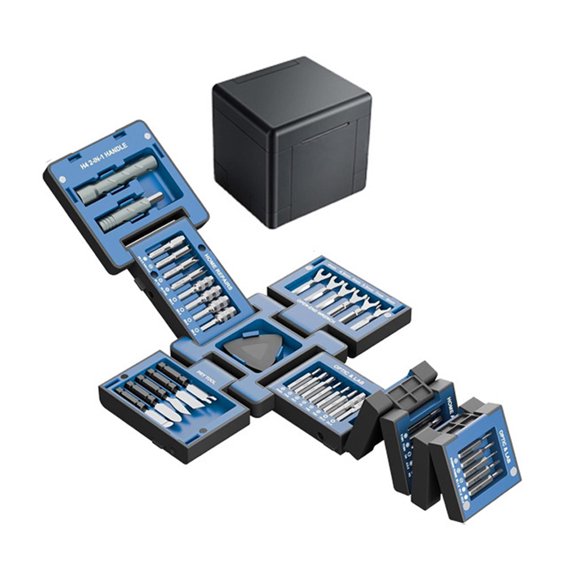 Eyeglass and Small-Appliance Repair Set with 36 Screwdriver Heads, Opening Picks, Prying Implements, and Wrenches