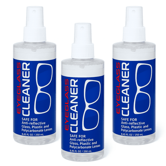 Eyeglass cleaner - Eye glasses Lens Cleaner, 8 oz. Spray Bottle - 3 Pack