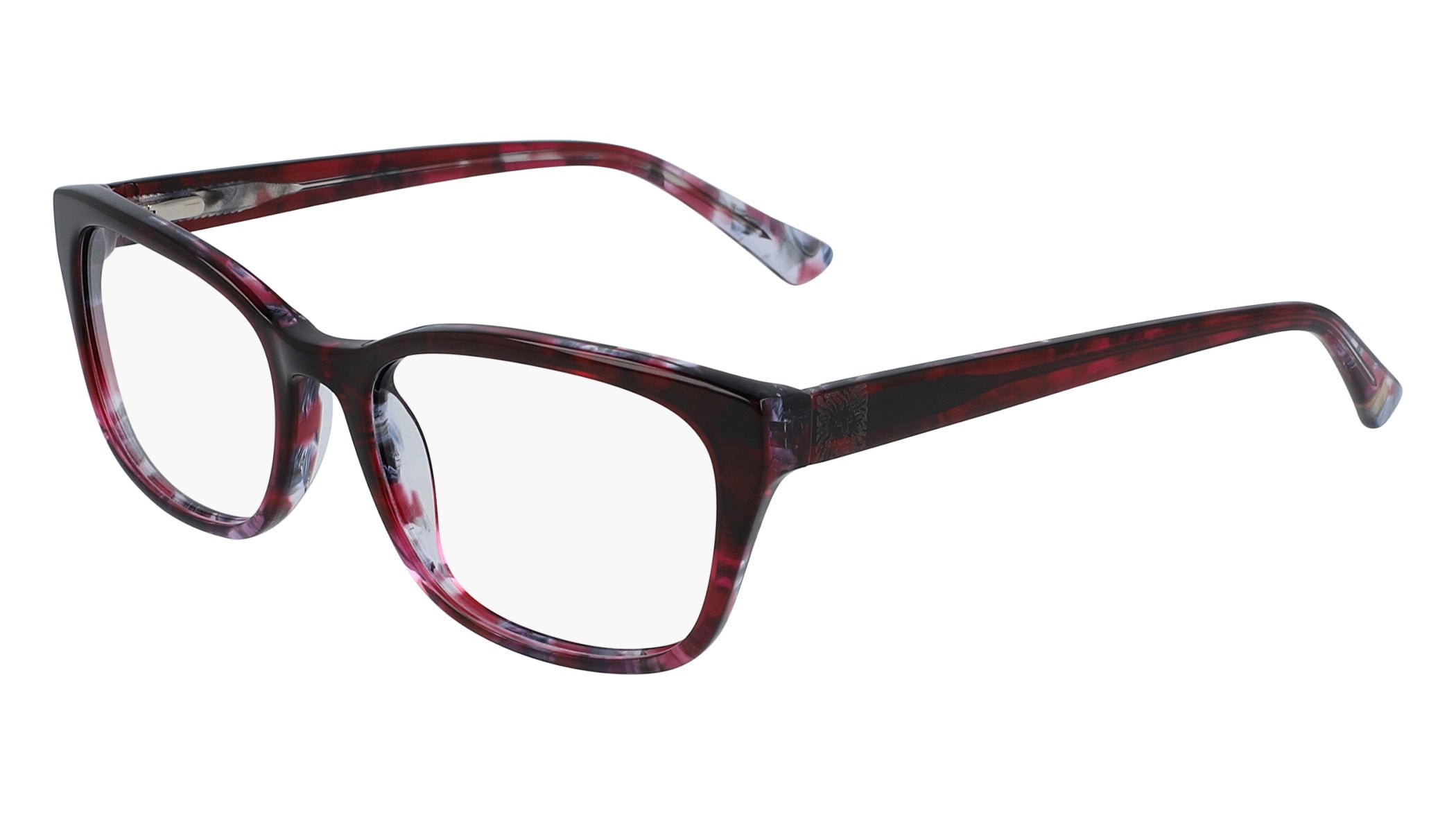 NEW ANNE KLEIN women\'s ak5076 rectangular eyeglasses in merlot gradient 603 Anne Klein AK5076 603 Burgundy Womens Cat Eye Full Rim  main image 4
