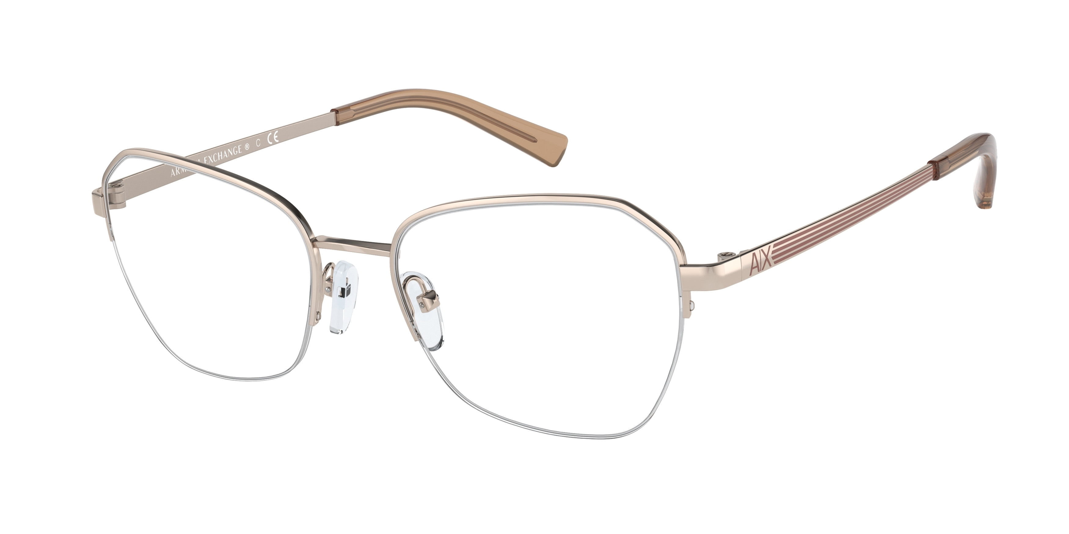 Armani exchange rose gold hot sale glasses