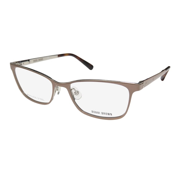 NEW BOBBI BROWN THE MALLORY WOMENS/LADIES CAT EYE FULL-RIM SOLID NUDE AUTHENTIC BRAND NAME CAT EYE FRAME DEMO LENSES 52-16-135 SPRING HINGES EYEGLASSES/GLASSES