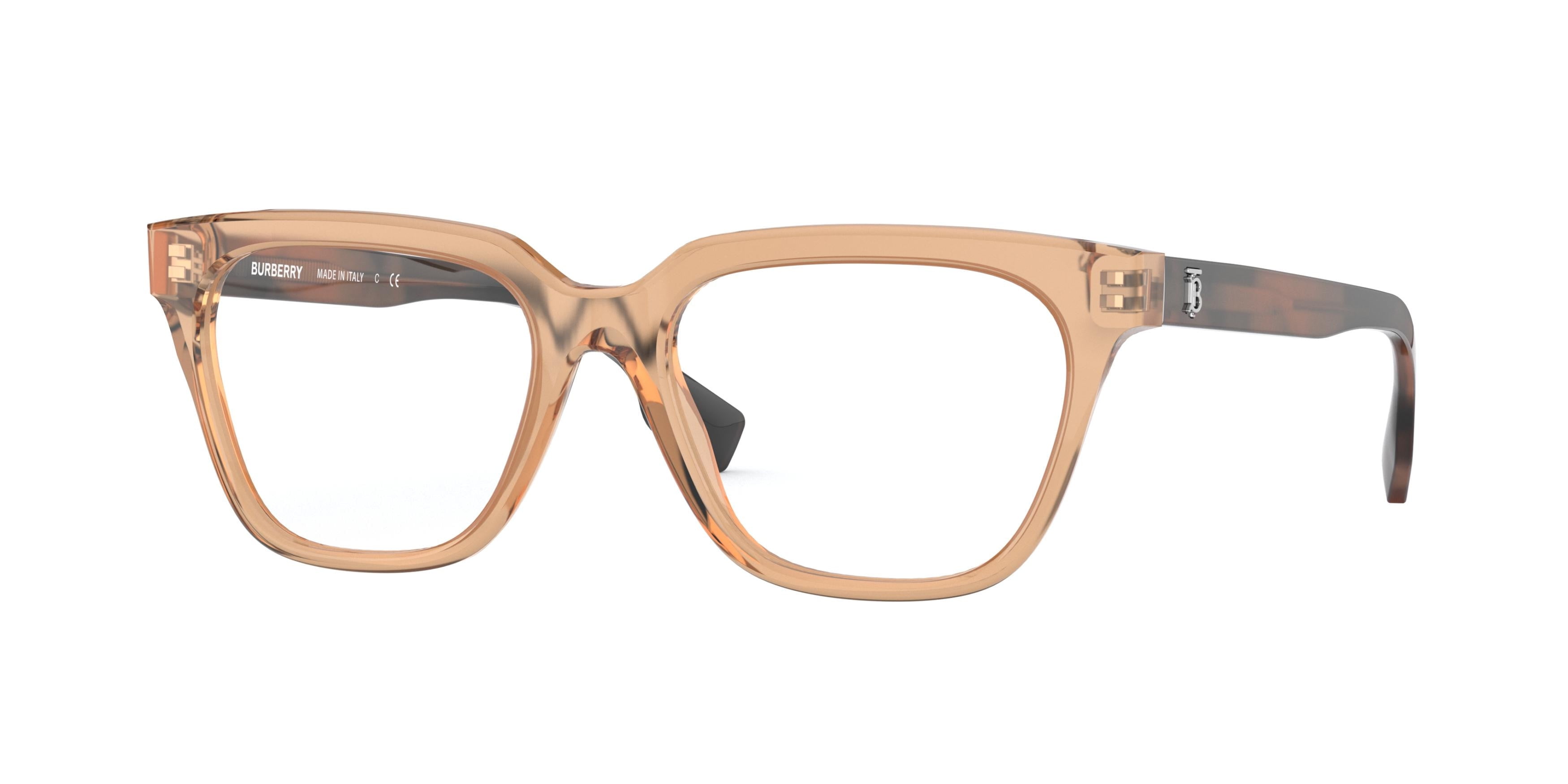 NEW BURBERRY B 2324 3897 TRANSPARENT LIGHT BROWN UNISEX EYEGLASSES 50MM 17 140 Burberry Brown Eyeglass Frames | eBay main image 4
