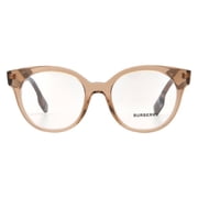 Burberry BE 2356 Plastic Womens Round Eyeglasses Brown 49mm Adult