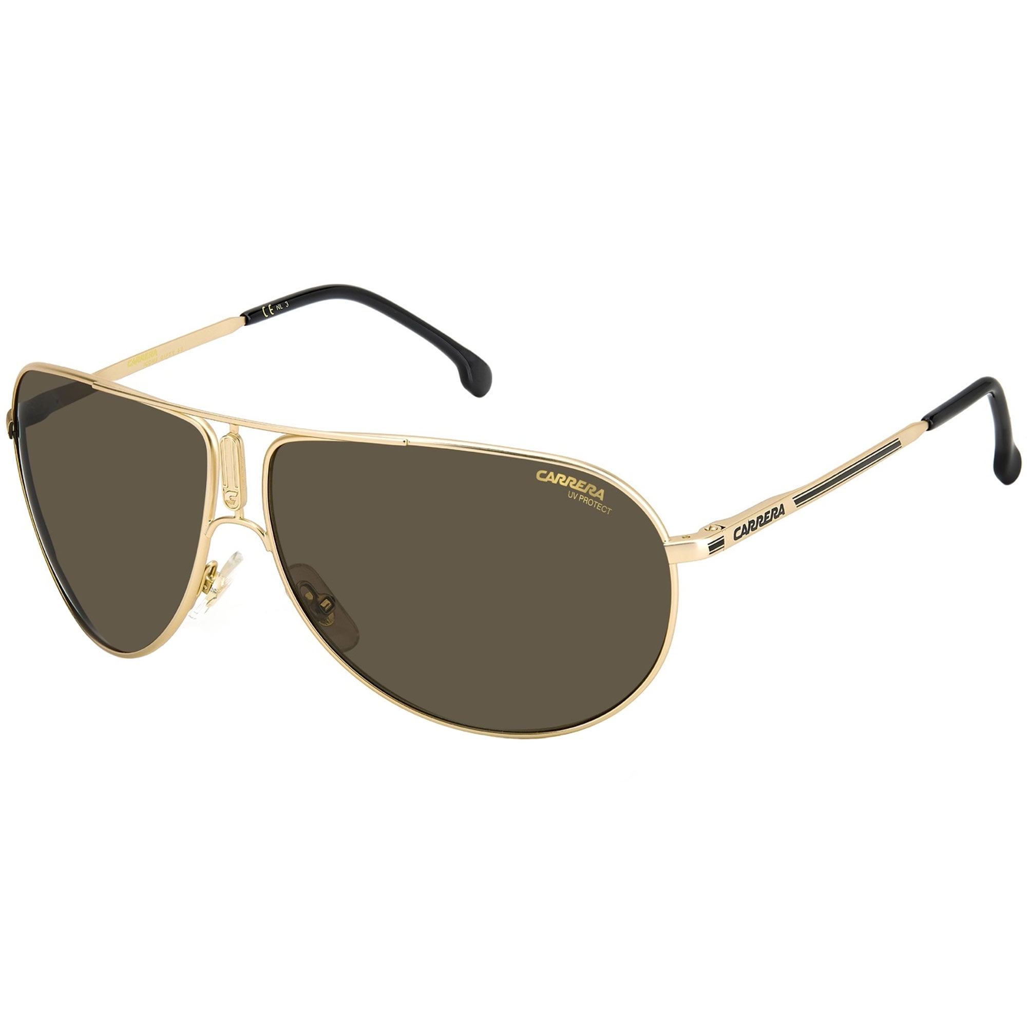 Carrera Men’s Sunglasses Cool 65 Aviator matte shops black gold UV Protection