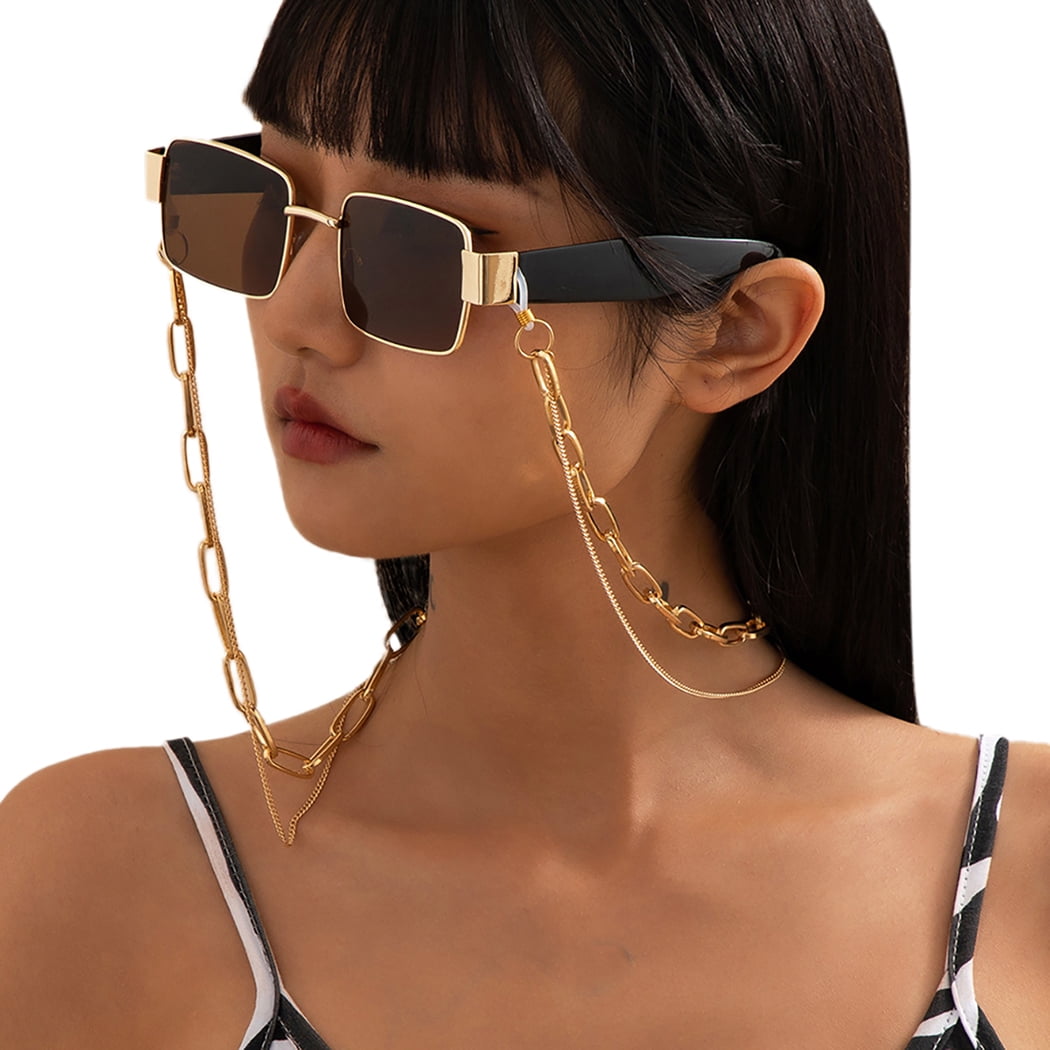 chanel gold chain sunglasses
