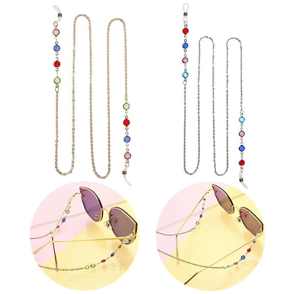 Eyeglasses Chains Beaded Sunglasses Strap Holder Elegant Eyewear Retainer Chain, 1PC