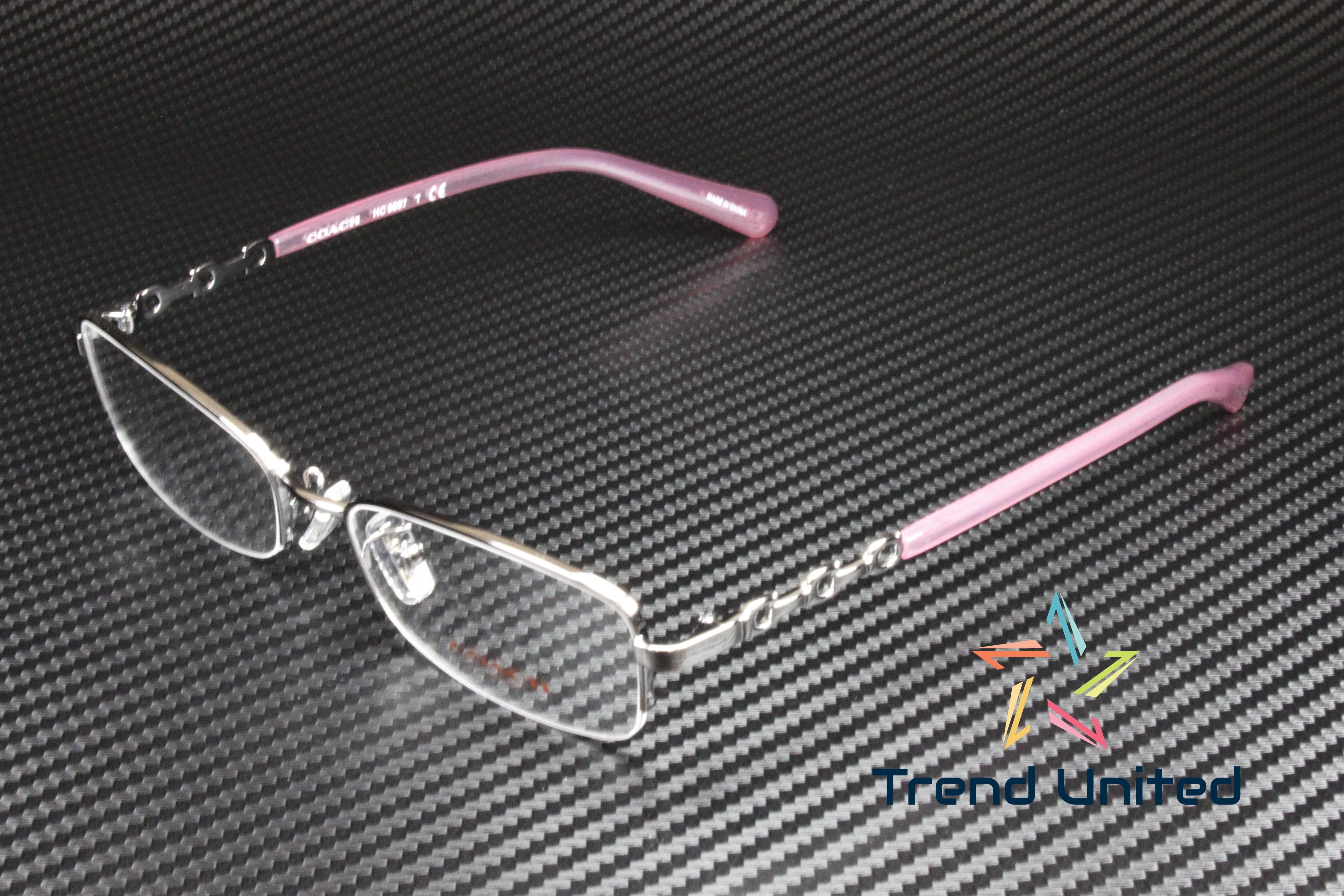Coach Eyeglass Frames HC5097T 52-18-140 Gunmetal 9004 Coach HC5097 - Rectangle Gunmetal Frame Glasses For Women  main image 4