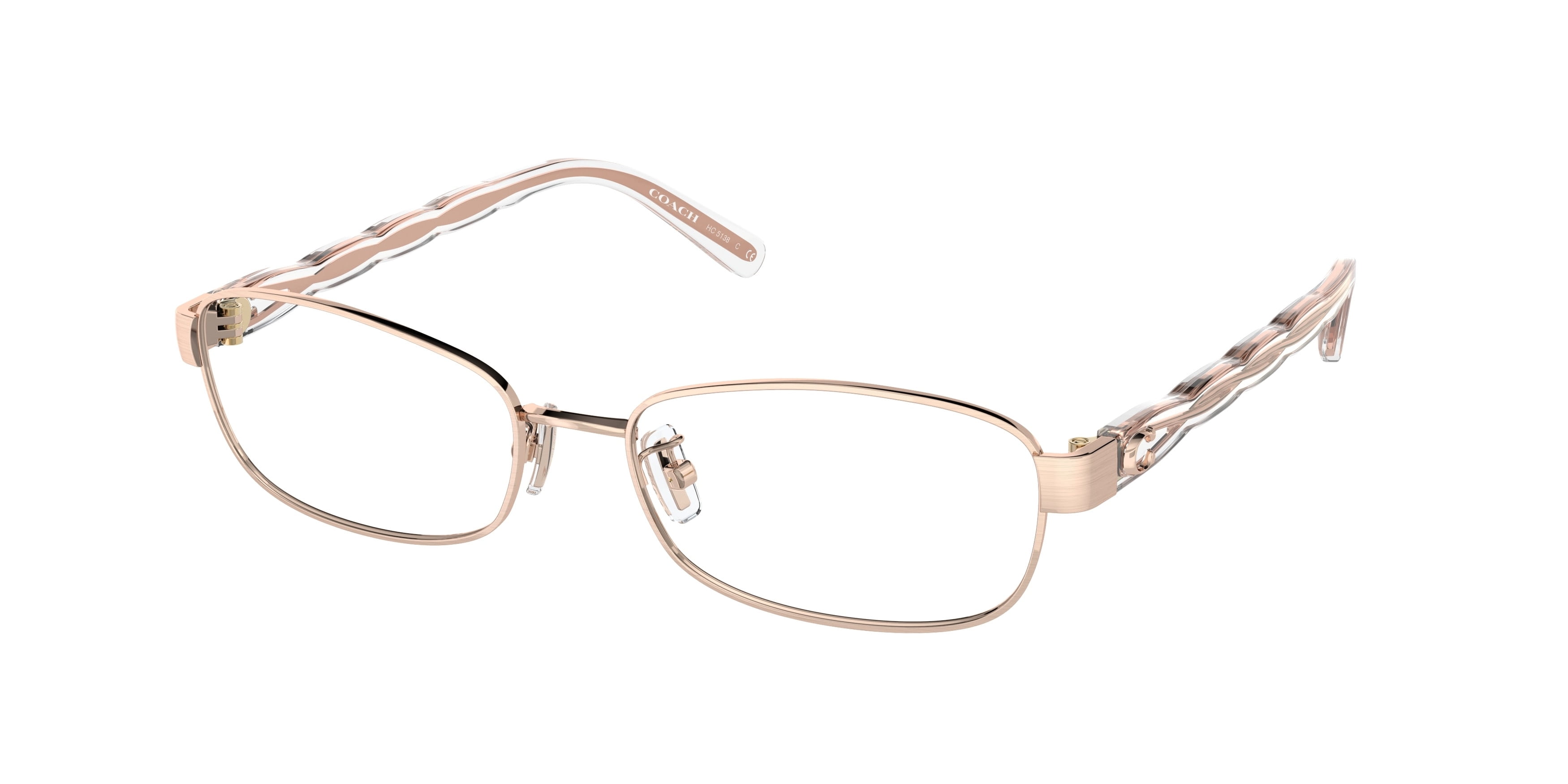 Coach rose top gold glasses