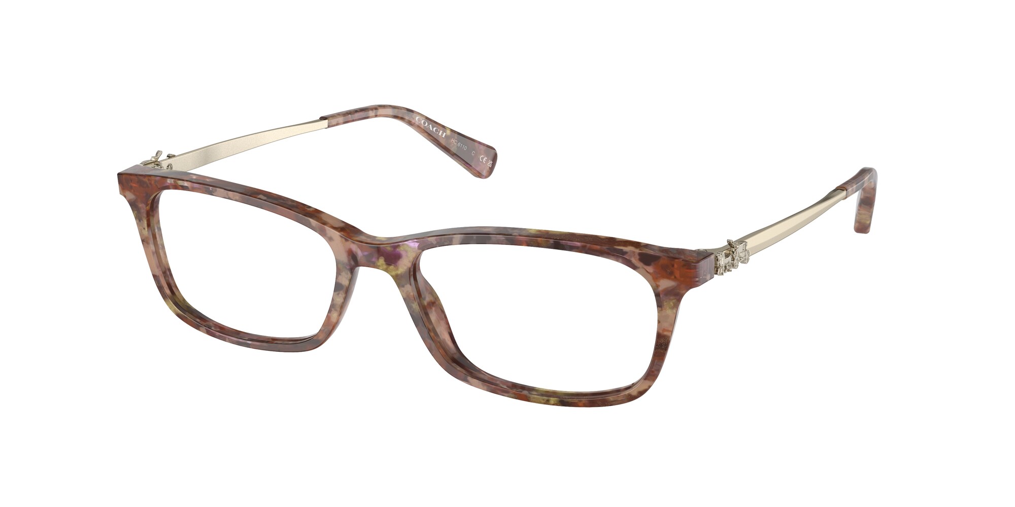 Eyeglasses Coach HC 6110 5739 Petal Tortoise - Walmart.com display picture 2