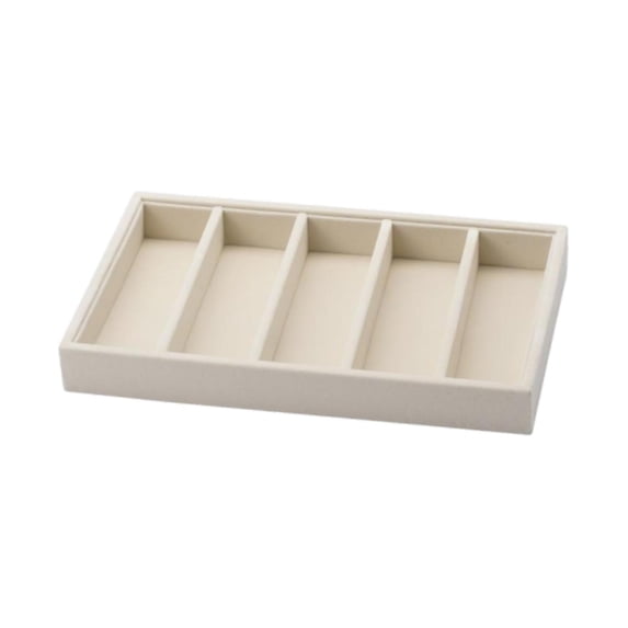 Eyeglasses Display Tray Sunglasses Organizer Case Soft Velvet Five Compartments for Home Living Room Tabletop