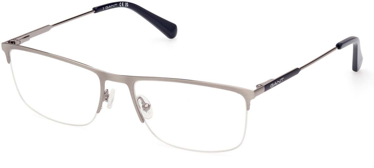 YA−MAN GR13W Eyeglasses Gant GA 3288 012 Shiny Dark Ruthenium / Light Blue