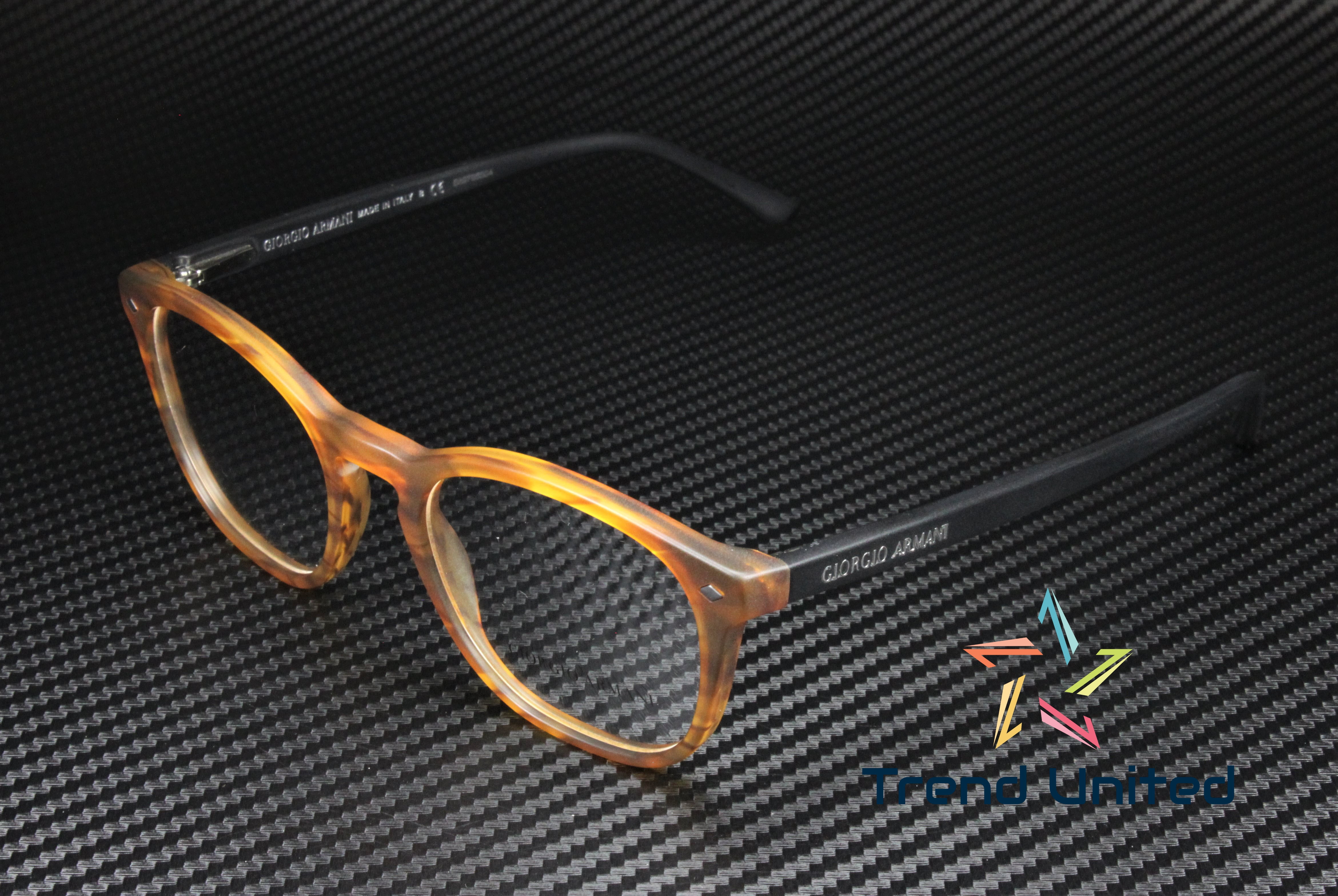 Eyeglasses Giorgio Armani AR 7074 5562 Matte Striped Light Brown